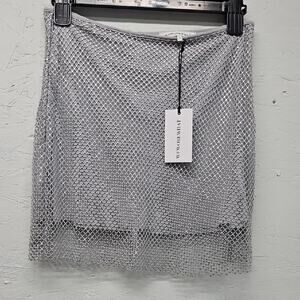 NWT Womans WeWoreWhat Crystal Mini Skirt. Size 2. Cute!!!